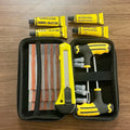 Family Vehicle Repair Kit - Multi-Tool Set for Car/EV/Motorcycle, Compact Puncture Fix with Glue & Patches