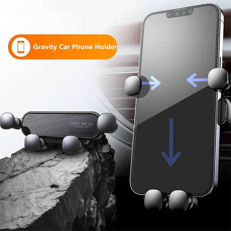 Gravity Car Phone Holder Air Vent Mount Cell Phone Holder in Car Mobile Support For iPhone 16 Xiaomi Huawei Universal GPS Stand