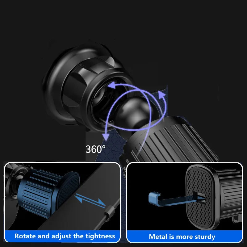 Gravity Car Phone Holder Air Vent Mount Cell Phone Holder in Car Mobile Support For iPhone 16 Xiaomi Huawei Universal GPS Stand
